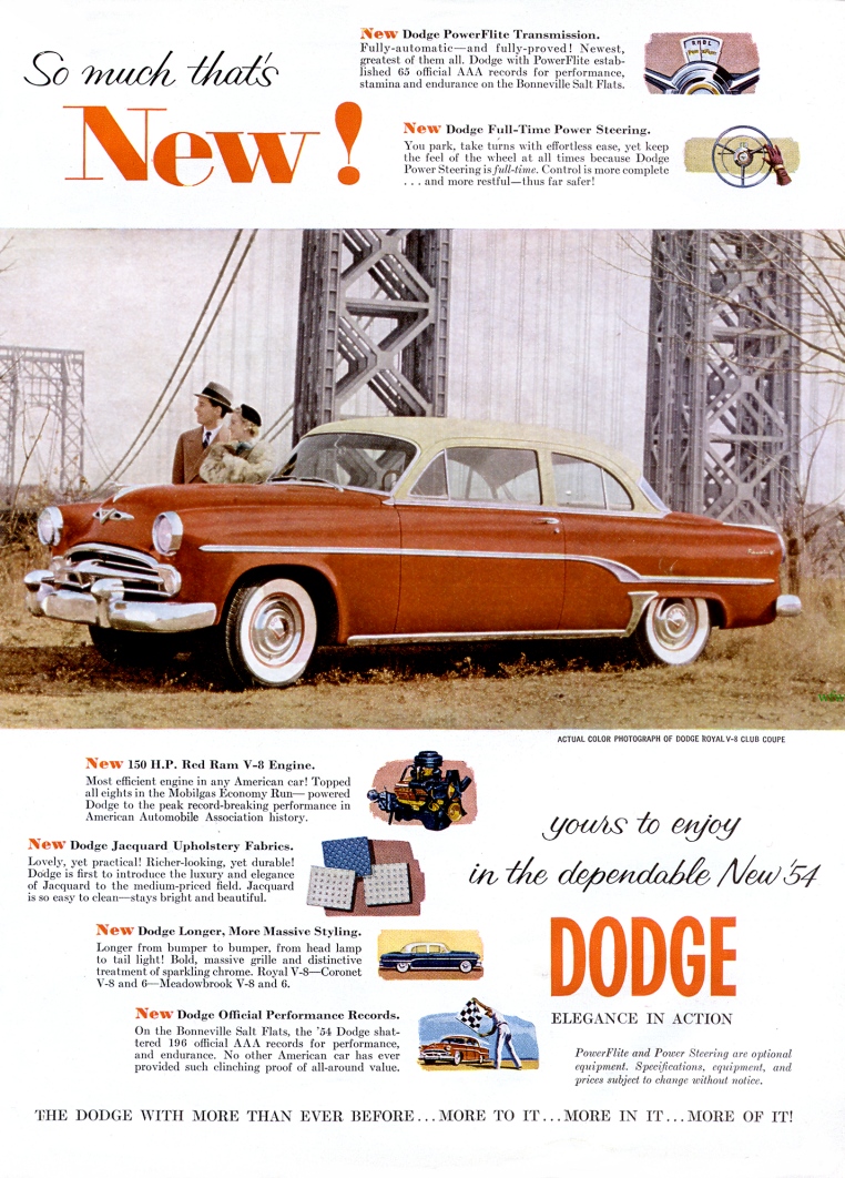 1954 Dodge Auto Advertising